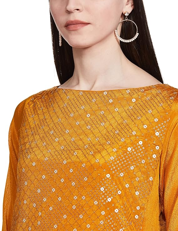 BIBA Women Art Silk Kurta Garara Suit Set