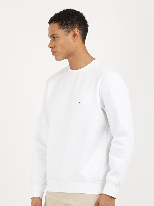 Men Solid Round Neck Sweatshirt