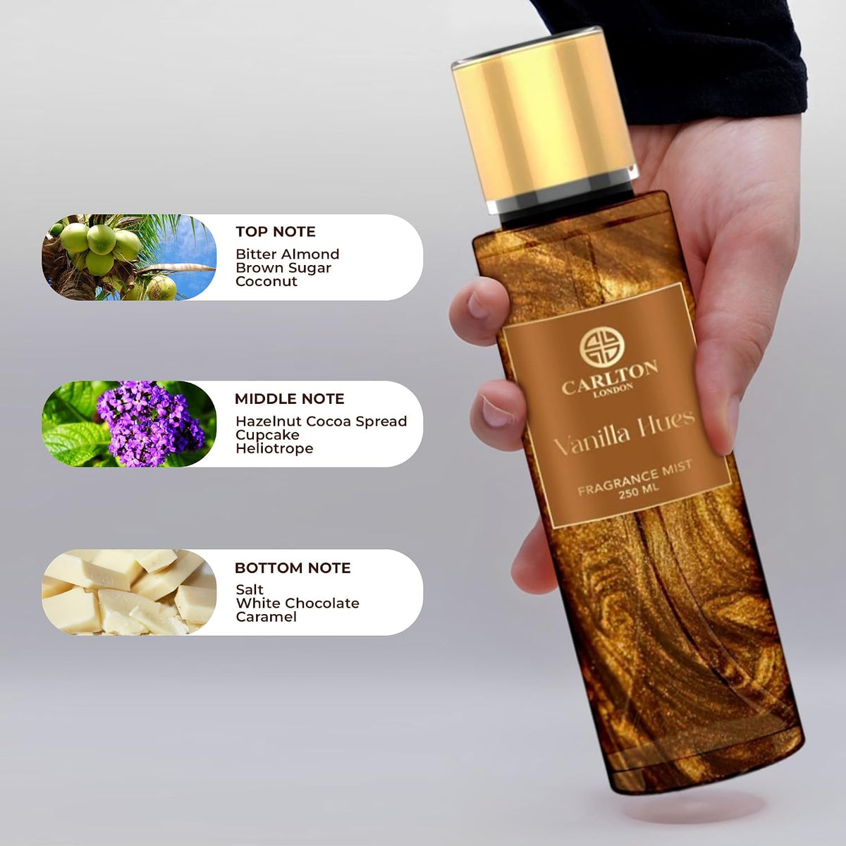 Carlton London Vanilla Hues Body Mist for Women – 250ml