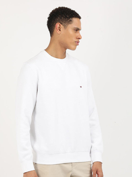Men Solid Round Neck Sweatshirt