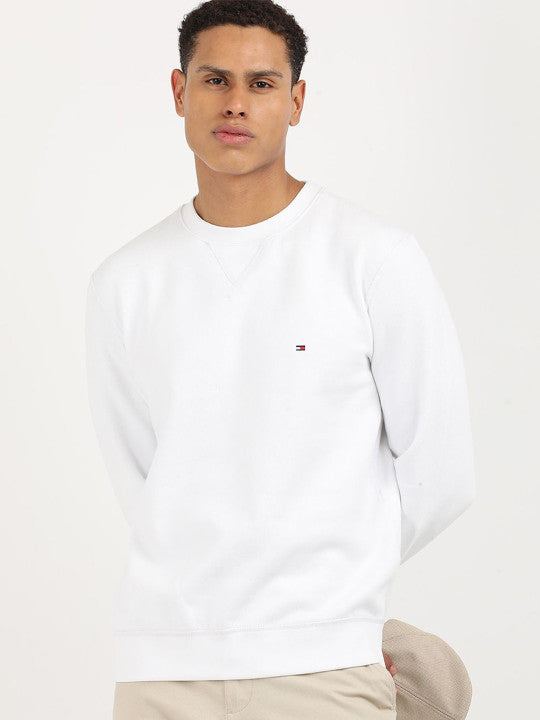 Men Solid Round Neck Sweatshirt