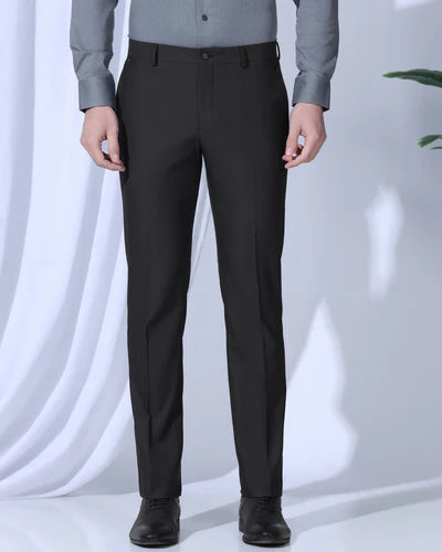 Men's Classic Slim Fit Black Formal Trousers