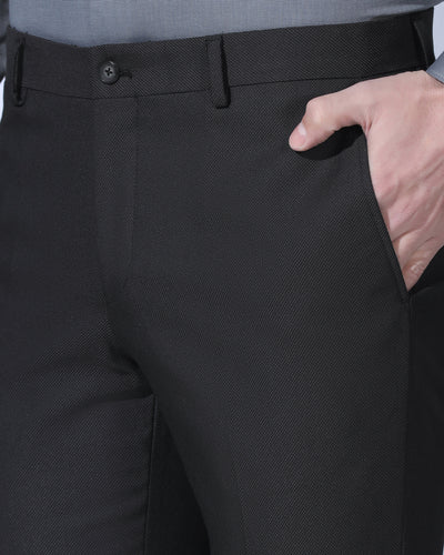 Men's Classic Slim Fit Black Formal Trousers