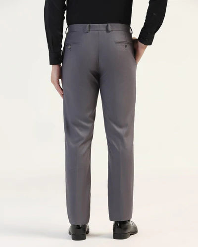 Men's Slim Fit Charcoal Grey Formal Trousers