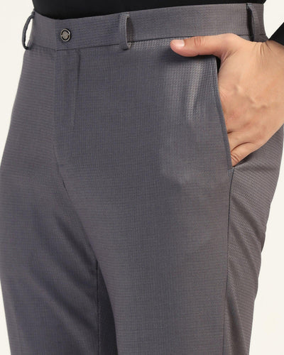 Men's Slim Fit Charcoal Grey Formal Trousers