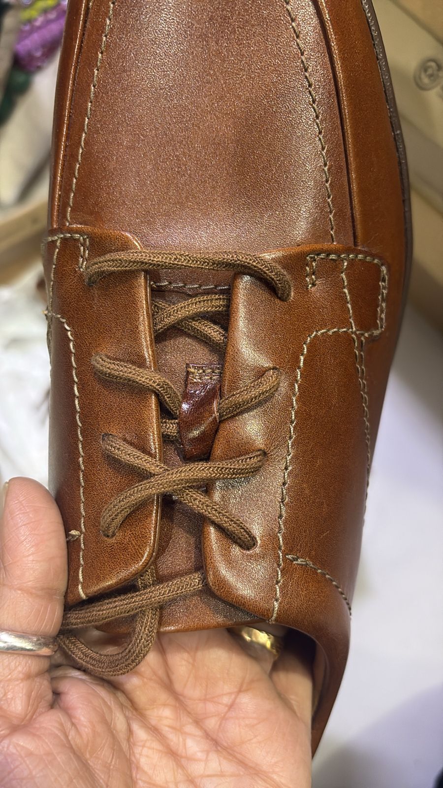 Clarks Un Abode Ease Heren Veterschoenen - Dark Tan Leather - Maat 41