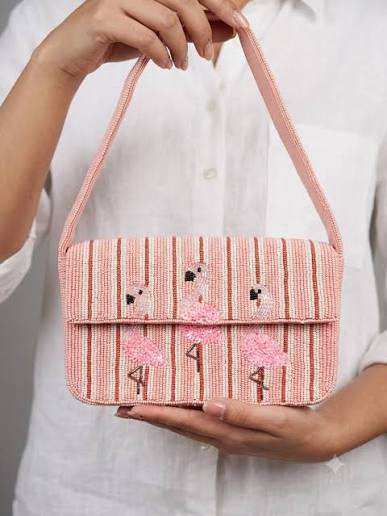 Anthology Handcrafted beaded bag with fresh lemon design |