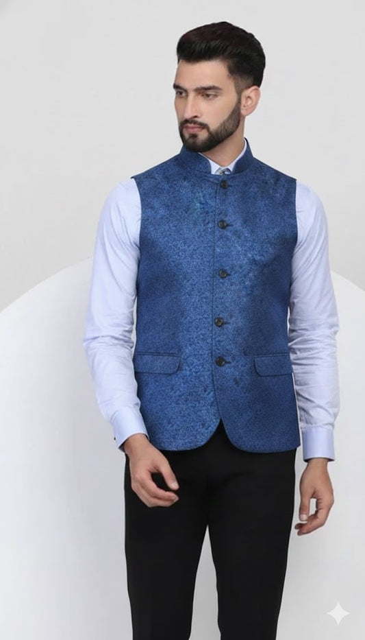 Bandhgala Jacquard Waistcoat