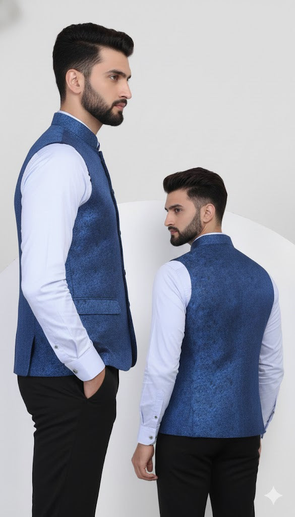 Bandhgala Jacquard Waistcoat